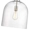 Z-Lite Pearson 1 Light Pendant, Brushed Nickel And Clear Seedy 817-12BN - alternate 2